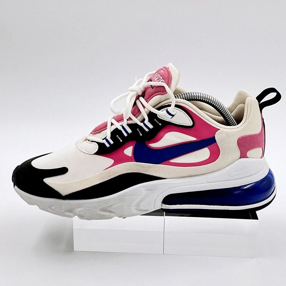 Nike Womens Size 9.5 Air Max 270 React Summit White Blue Pink CI3899-100 Sneaker
